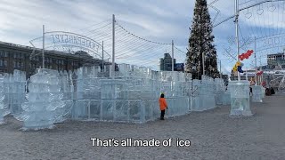 Ice town in winter Russia Yekaterinburg [upl. by Naujek]