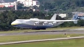 POUSO DO MAIOR AVIÃO DO MUNDO EM GUARULHOS ANTONOV AN225 MRIYA [upl. by Dante604]