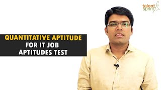 Quantitative Aptitude tricks and sample questions for IT Job Aptitude Test  TalentSprint [upl. by Yerac]