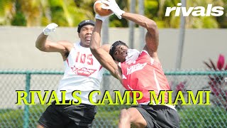 Rivals Camp Miami 2020  WR vs DB 1 on 1s [upl. by Anigal1]