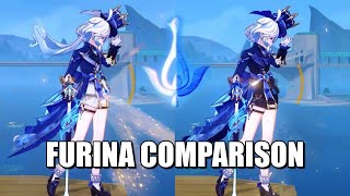 Furina PneumaOusia Comparison Character Design and Animation [upl. by Anamuj]