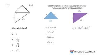 Högskoleprovet XYZ uppgift 11 från höstens högskoleprov 2024 provpass 4 kvantitativ del [upl. by Klecka]
