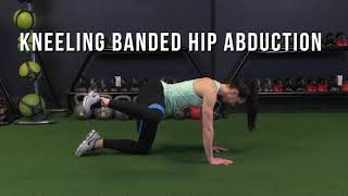 Kneeling Banded Hip Abduction  TrainHer Fitness [upl. by Darlene535]