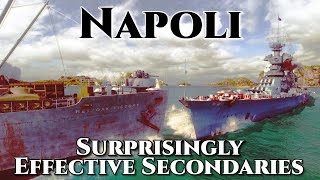 World of Warships Napoli  Surprisingly Effective Secondaries [upl. by Sirad]