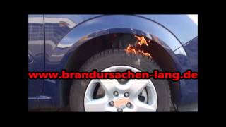 Opel Meriva  Fire Test with charcoal lighter  Brandversuch Grillkohleanzünder [upl. by Verla]