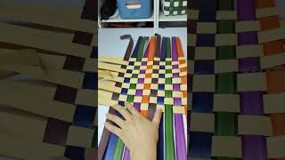 HOW TO WEAVE COLORFUL BASKET WITH RATTAN [upl. by Eizzil]