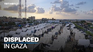 Gazans struggle to survive in overcrowded tent camps [upl. by Luba743]