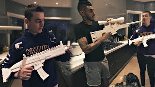 FaZe REAL LIFE Fortnite SCAR vs BOLT SNIPER [upl. by Parshall456]