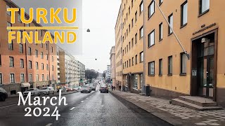 Driving in Turku Finland  March 2023 [upl. by Domel]