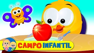 El patito que quiere manzana y la mariposa traviesa  Diversión para niños  Campo Infantil [upl. by Atnoed244]