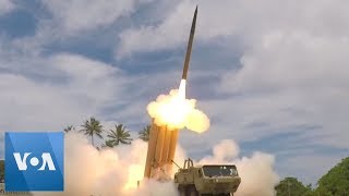 US Conducts Test of THAAD AntiMissile System [upl. by Enihsnus]