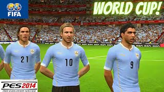 Pro Evolution Soccer 2014  PlayStation 3 Gameplay  World Cup Uruguay maximum difficulty [upl. by Jocelyne]