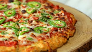 Low Carb Chicken Crust Pizza • Tasty [upl. by Celeski15]