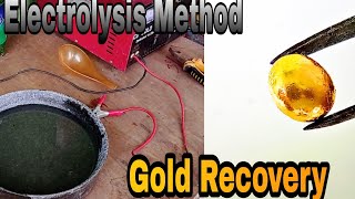 Electrolytic Gold Recovery From Gold Plated Pins  Electrolysis Method Gold Recovery [upl. by Odrautse]