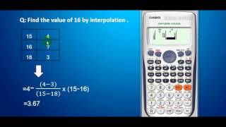 Linear Interpolation by CASIO fx991ES Scientific Calculator [upl. by Ninaj]