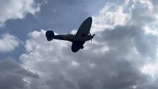 Spitfire fly over  Battle of Britain Air Show 2022 Duxford [upl. by Aynat]