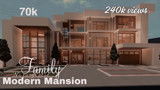 70k Modern Family MansionBloxburg Build SpeedbuildHouse BuildNo large plot70k Roblox [upl. by Fabi]