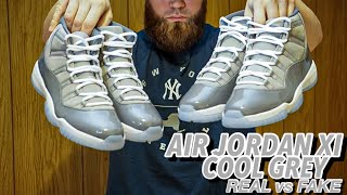 AIR JORDAN 11 COOL GREY REAL Vs UA IS THERE REALLY A DIFFERENCE [upl. by Drawoh]