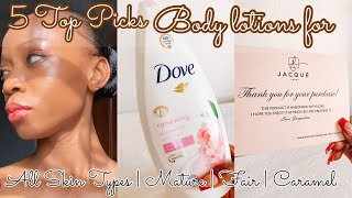 5 Top Affordable lotions for Fair Glowing skin  All Skin types  Mature Skin  BodyCare [upl. by Haroppiz]