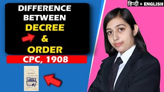 Difference Between Decree and Order  CPC in Hindi Most Important [upl. by Ninaj596]