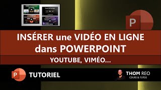 Ajouter une VIDÉO EN LIGNE Youtube Vimeo dans POWERPOINT  Tutoriel Microsoft 365 [upl. by Durning]