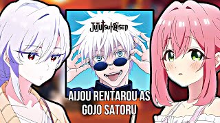 100 girlfriends who really love you react to Aijou Rentarou as Gojo satoru  Gacha React [upl. by Leterg489]