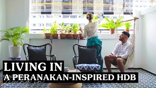 Inside A 45K Peranakan Themed Interior Designed HDB  Stacked Living In HDB Home Tour [upl. by Quickel]