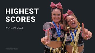 Top 10 Highest Scoring Teams at the Cheerleading Worlds 2023 [upl. by Koerner]