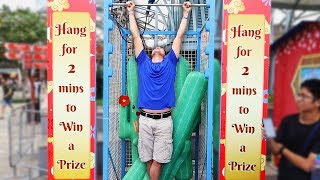 Hang Challenge is the HARDEST Carnival game ever [upl. by Skoorb]