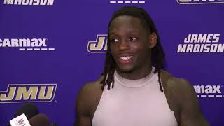 JMU Football  Postgame Press Conference at Charlotte with Players [upl. by Gertruda]