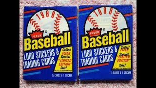 11 ROOKIES pulled from these 36 year old 1988 FLEER BASEBALL wax packs [upl. by Suirad]