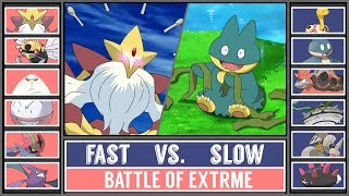 Battle of Extreme FAST vs SLOW Pokémon Pokémon SunMoon [upl. by Nelra]