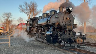 Woodstown Central Railroad 9 opening weekend with steam for Santa trains 12124 [upl. by Zanas]