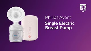 Philips Avent Single Electric Breast Pump SCF39511 Product Video [upl. by Soble]