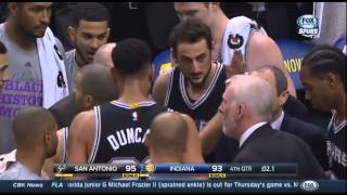 Marco Belinelli gamewinner San Antonio Spurs at Indiana Pacers [upl. by Nirrep]