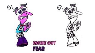 How to Draw Fear  Inside Out 2 New [upl. by Lisha]