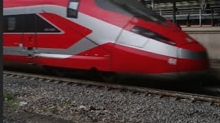 Roma TIBURTINA station  Bullet and regional trains arrive and depart  Italian Railway Ferrovia [upl. by Cowie]