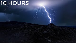 Heavy Thunderstorm amp Lightning Strikes in Distance  Rolling Thunder Wind amp Rain Sounds for Sleep [upl. by Cotsen]