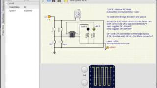 SimulIDE002 Simulator PWM Pic12f683 [upl. by Ellednek362]