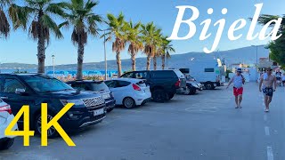 Bijela 🌊 Herceg Novi Montenegro 🇲🇪 Walking Tour 4K 60fps  with Captions [upl. by Hayimas]