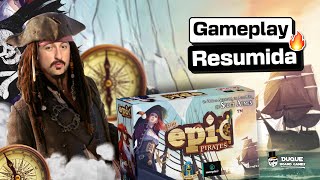 TINY EPIC PIRATES  Gameplay resumida em 10 minutos [upl. by Auehsoj]