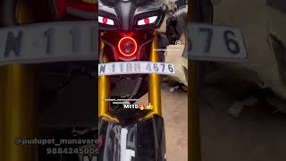 Mt15 ring light and eye Light modified ❤️‍🔥😎pudupet trending motorcycle yamahamodification [upl. by Llertnek]