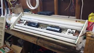 Litecontrol 4 Foot 4 Lamp 1940s Fluorescent Light Fixture PreRestore [upl. by Yeleen952]