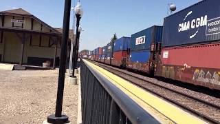 BNSF 2x1 Double Stack Train Cut Bank Montana [upl. by Melquist]