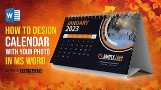 How to Design Calendar in MS Word  Personalized Month Calendar  DIY Tutorial [upl. by Venus]