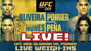 UFC 269 OFFICIAL WEIGHINS Oliveira vs Poirier [upl. by Edmonda]