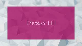 Chester Hill  appearance [upl. by Edlin]