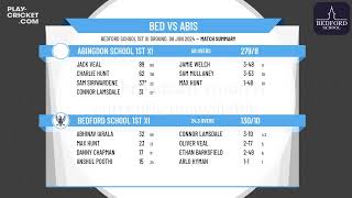 Bedford School 1st XI v Abingdon School 1st XI [upl. by Seiber]