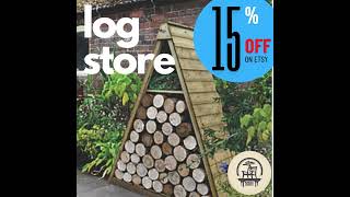 Check Out This Awesome Log Store Perfect Firewood Storage Solution 🎉 [upl. by Sewole]