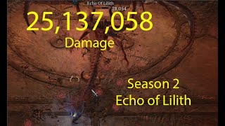 Diablo 4  Season 2  Echo of Lilith  HoTa Barbar Gameplay [upl. by Adiaros]